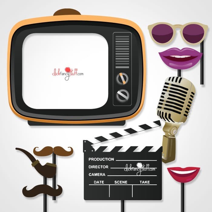 Photobooth props / aksesoris / properti foto tv karaoke - PROMO -  Bisa COD - TERLARIS - TERMURAH