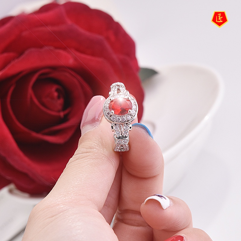 [Ready Stock]Fashion Creative Ruby Women's Ring