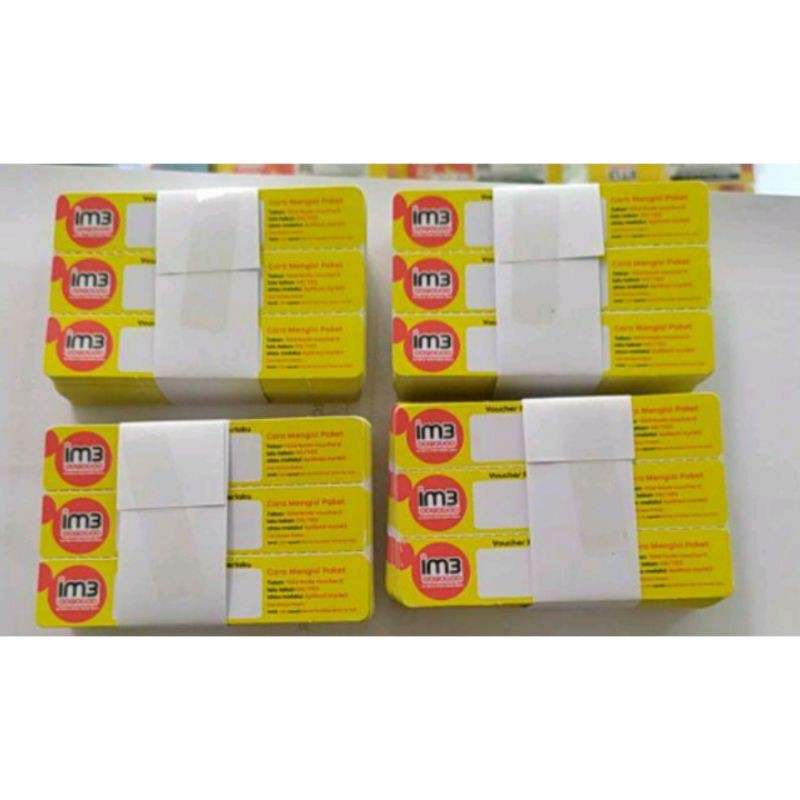 Voucher Indosat kosong 150 Pcs