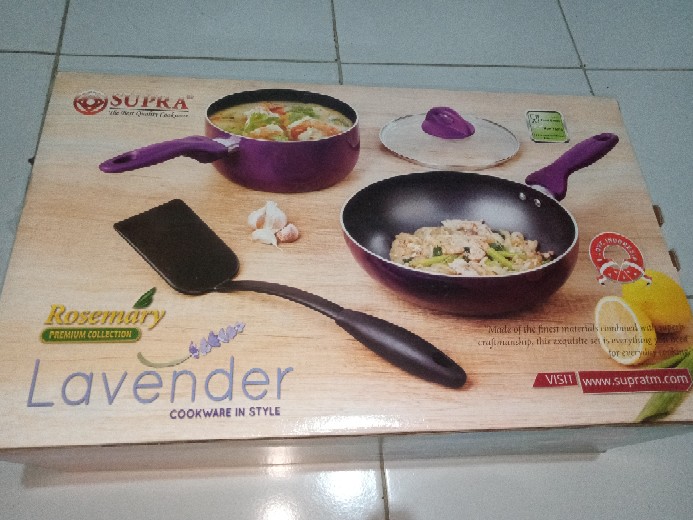 Panci Set / Panci Set Aluminium / Supra Lavender Cookware Set 4pc Rosemary | Panci Set Supra - Merah