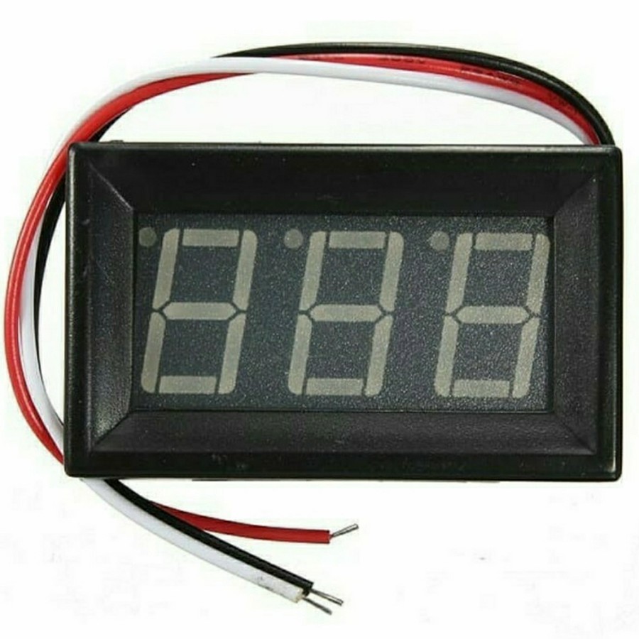 10pcs - Digital Voltmeter 3 digit 0.56&quot; 0-100 Volt DC 3 Kabel