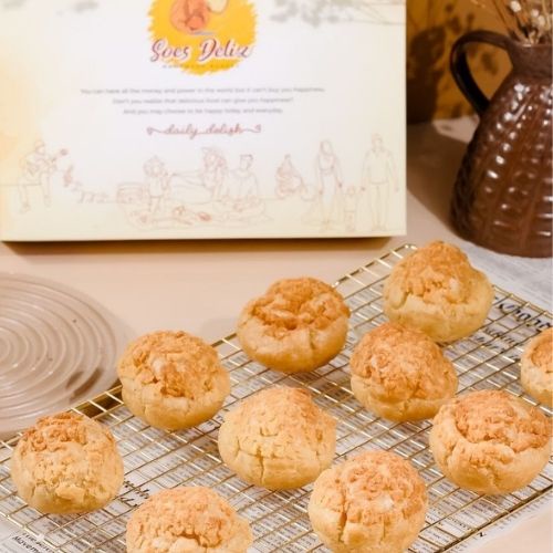 

Kue Sus Soes Deliz coklat vanilla Choux Cream Puff Homemade 10 pcs
