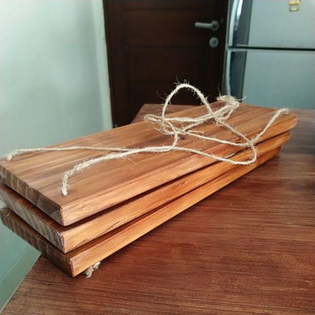 Rak Melayang Dinding Hanging Floating Selves Kayu Tali Goni