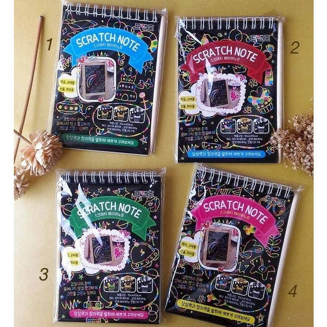 

Sketsagambar- Grosir Memo Scratch Note / Scratch Book + Stick / Buku Hitam Rainbow -Buku-Gambar-