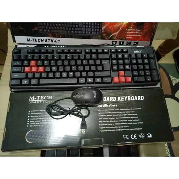 M-TECH STK-01 USB Keyboard &amp; Mouse Combo