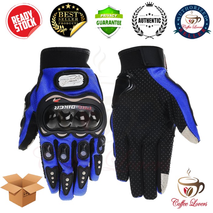 

SARUNG TANGAN MOTOR PRO BIKER FULL FINGER MCS-01 - BIRU UKURAN L