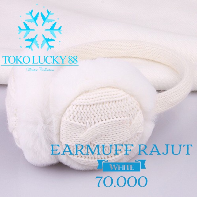 IMPORT Earmuff Rajut Ear warmer wool Earplug Penghangat Kuping Telinga anti dingin bising