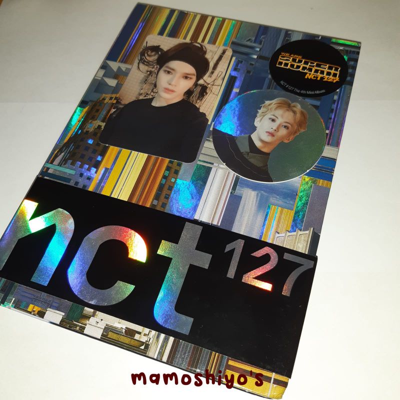 (booked) superhuman album fullset with taeyong photocard and circle card mark