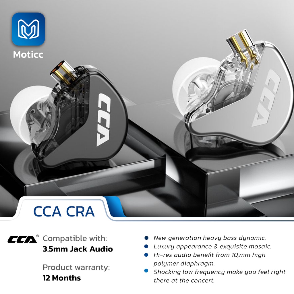 CCA CRA with Mic In Ear Monitor Earphone Best for Treble Lovers