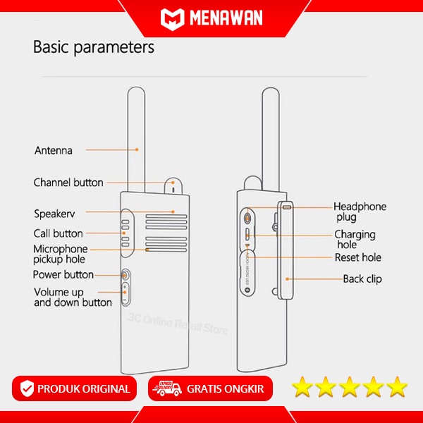 Xiaomi Mi Walkie Talkie Lite HT Intercom Mijia Smart Walkie Talkie