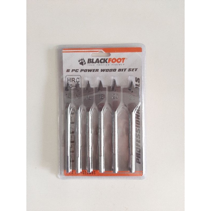 Mata bor kayu set 6pcs Blackfoot mata bor kipas