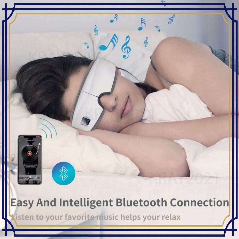 Alat Pijat Kompres Mata Smart Airbag Bluetooth Music HT229
