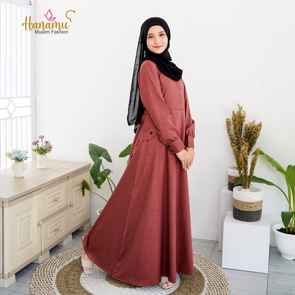 MARISKA DRESS GAMIS DAILY HANAMU GAMIS MURAH DAN NAYAMAN-Maroon
