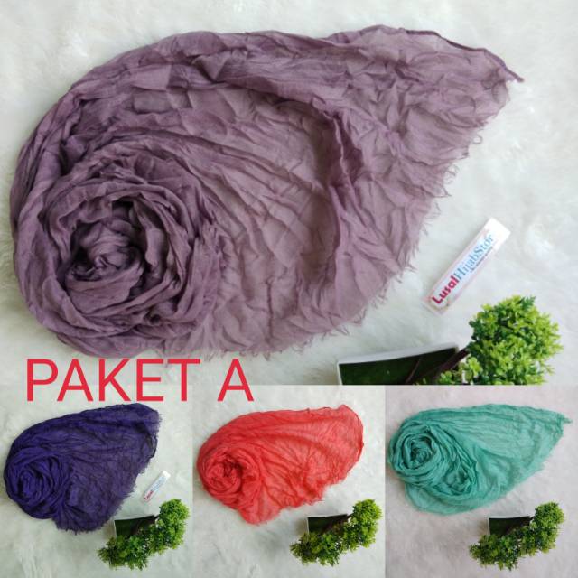 PROMO (50rb=4pcs) Pashmina Kusut