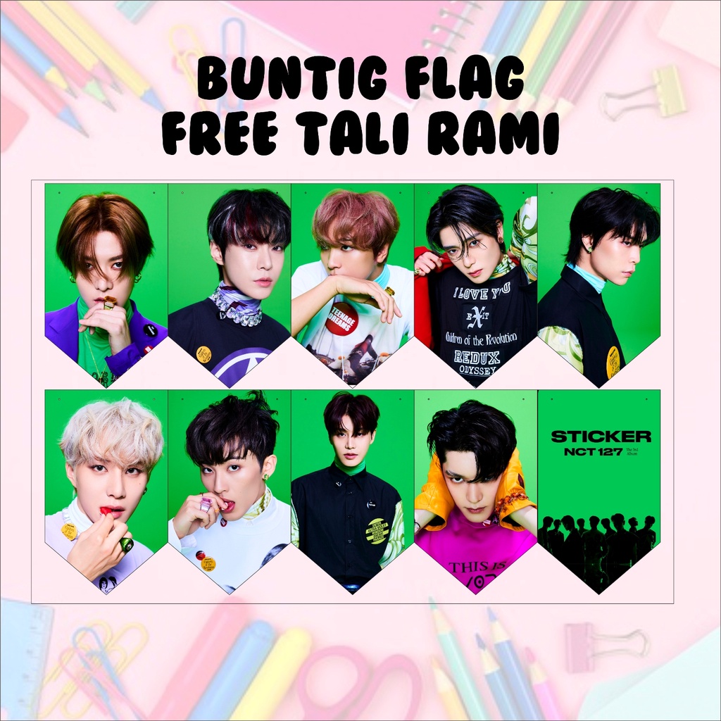 BUNTIG FLAG NCT 127 STICKER