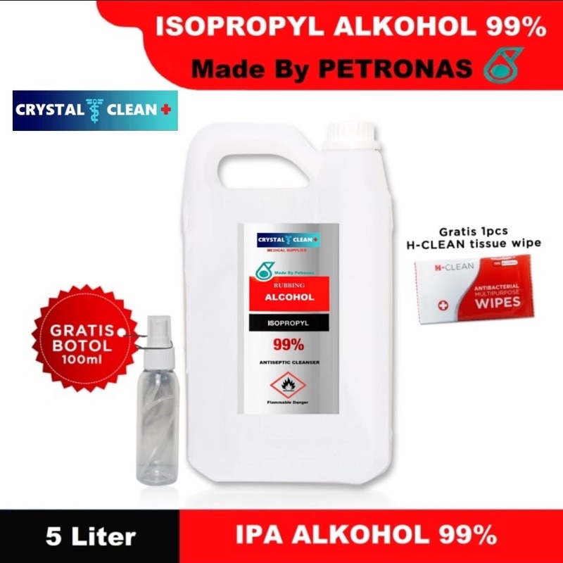 CAIRAN ALKOHOL 5L MEDIS ISOPROPYL IPA 99% BY PETRONAS