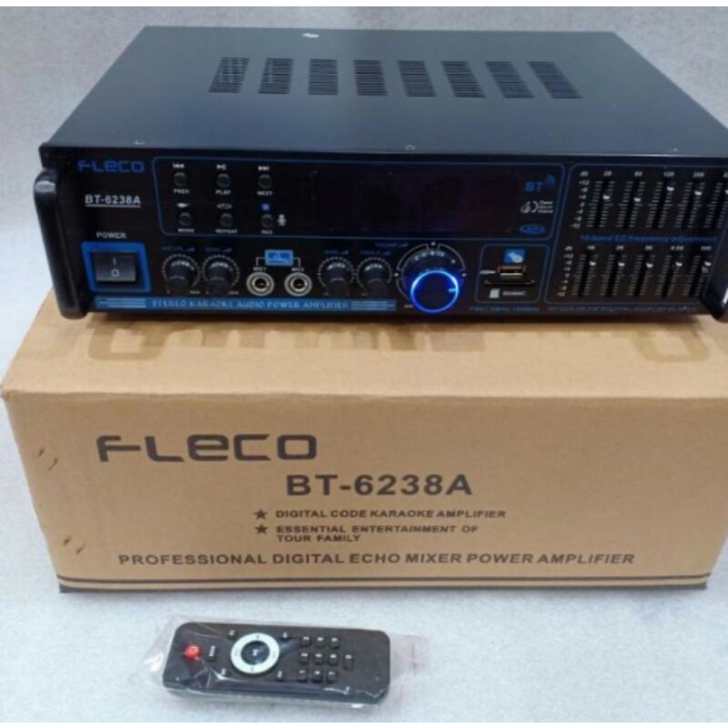 Cod Power Amplifier Fleco F-BT6238A//amplie Karaoke//Amplie Bluetooth//Amplie Digital multifungsi