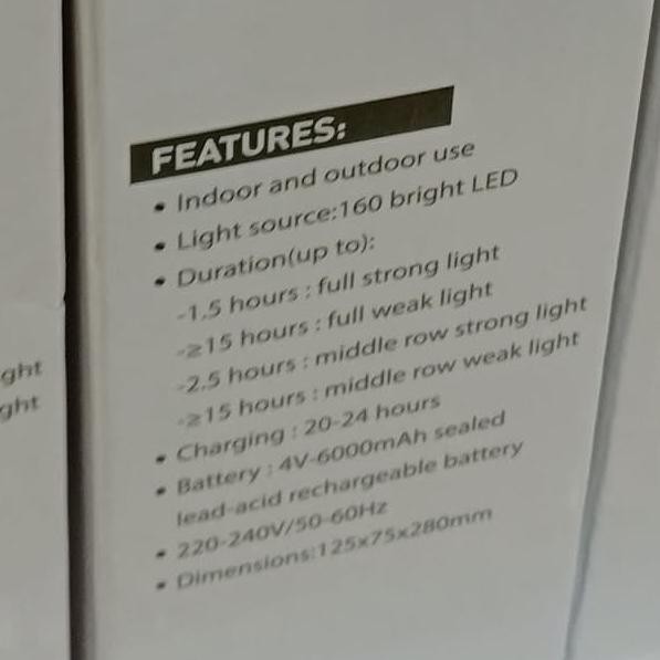 Emergency Lamp 160 Led Murah - Lampu Darurat 160 Led Krisbow Termurah