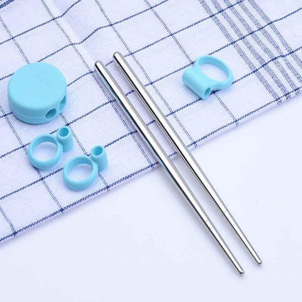 NICKOLAS1 Training Chopstick Tableware Removable Multi-Step Produk Pencerahan Reusable Bayi Anak Anak Stainless Steel