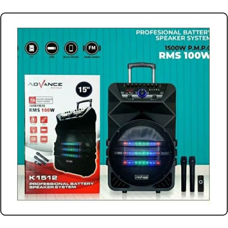 SPEAKER PORTABLE ADVANCE K1512 15"