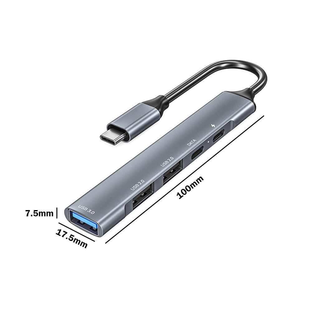 USB HUB 3.0 3PORT + OTG TYPE C 5 IN 1 CR50