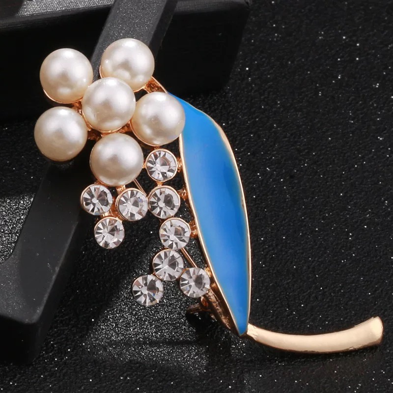 High-end Retro Mutiara Zirkon Bros Opal Swan Kupu-kupu Merak Bunga Berlian Imitasi Bros Aksesoris indah-22#