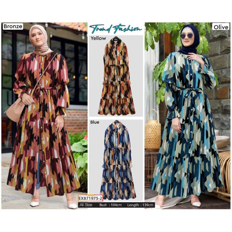Gamis Abstrak Pelangi EXTU