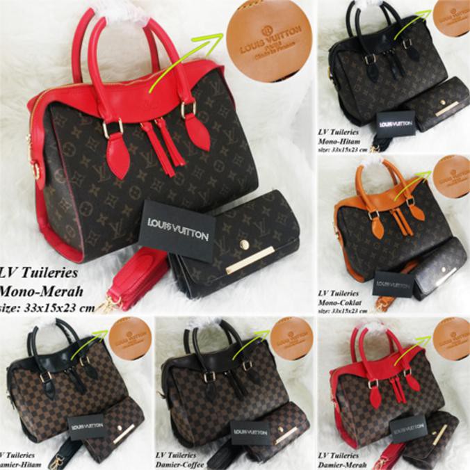 Tas Original Lv Tuileries Set Dompet Promo