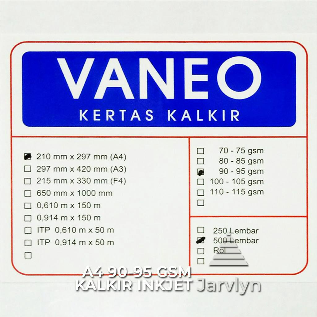 

JARVLYN - KERTAS KALKIR INKJET A4 90/95 GSM ECERAN MINIMAL 10 LEMBAR MERK VANEO KHUSUS PRINTER TINTA TRACING PAPER GAMBAR ARSITEK JIPLAK TRANSPARAN FILM SABLON STENCIL CRAFTPAPER ARTPAPER AMPLOP UNDANGAN