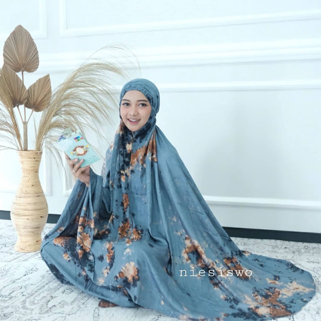 MUKENA RAYON BALI DEWASA / MUKENAH TRAVELING DEWASA HOMEMADE POLOS JUMBO MOTIF RINTIK SALWA AYESHA DAISY AMALIA - STANDAR
