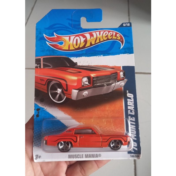 hotwheels 70 MONTE CARLO hijau HW MUSCLE MANIA blue card,card lawas