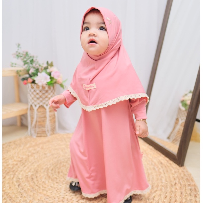 HONEYBLOSSOM gamis bayi perempuan polos alesha / gamis bayi perempuan 1 tahun