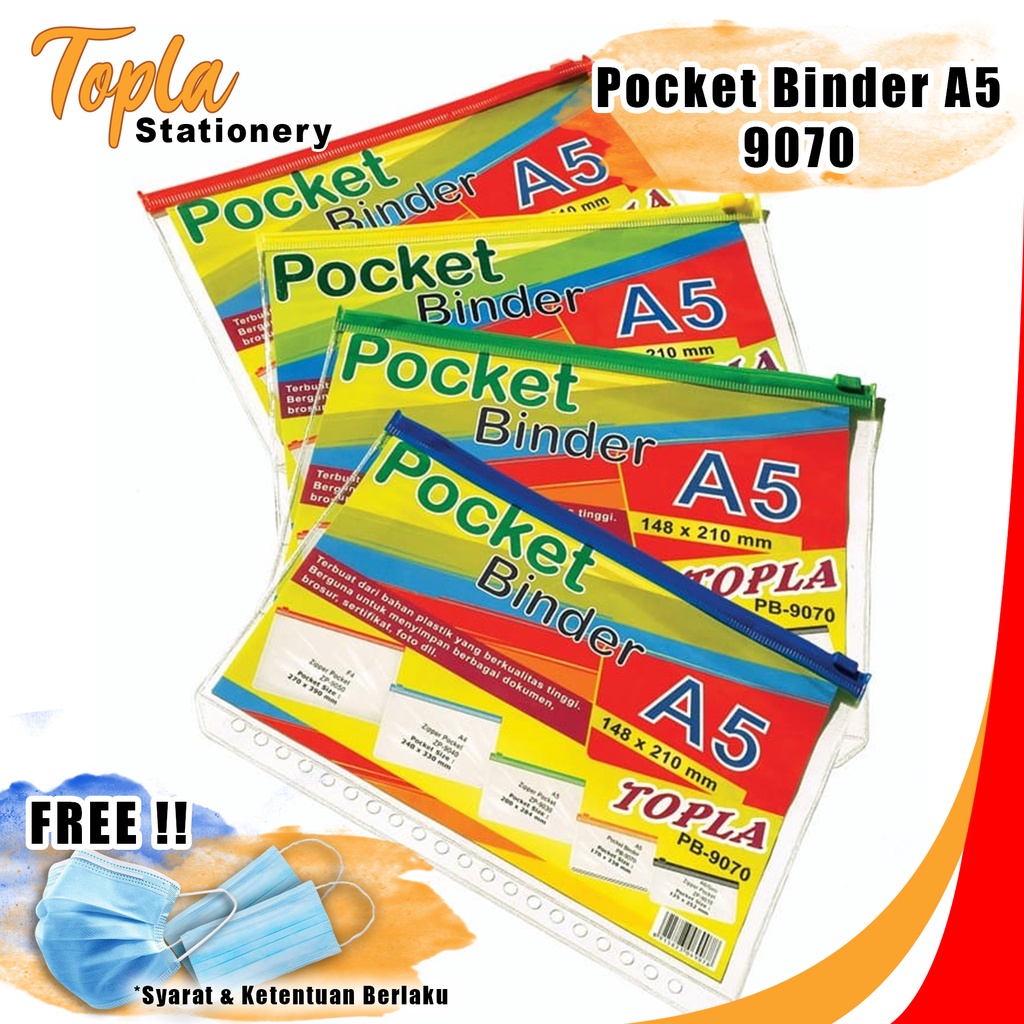 

HARGA DAPAT 3 PCS Plastik Zipper Lock ZP 9070 Zipper Pocket Untuk Binder Map Zipper Binder A5 Map Binder Ukuran A5