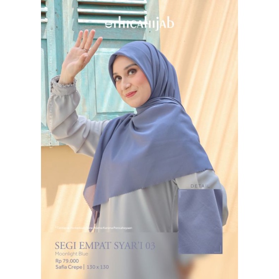 HIJAB SEGIEMPAT POLOS SYARI 130 x 130 ETHICA HIJAB