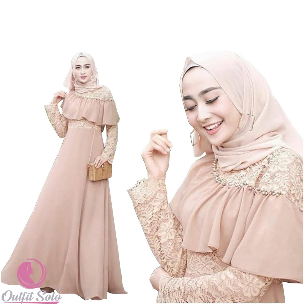 Zahra Dress | Outfit Kondangan | Gamis Kebaya Brokat Premium