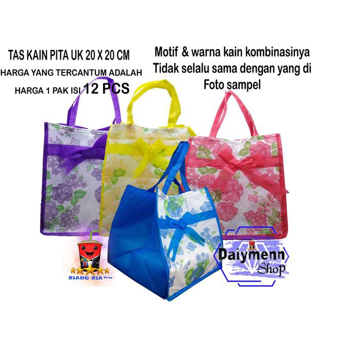 

Silahkan Order Goodie Bag 20X20Cm @12Pcs Tas Kain Spoundbond Tas Dus Makanan Suvernir