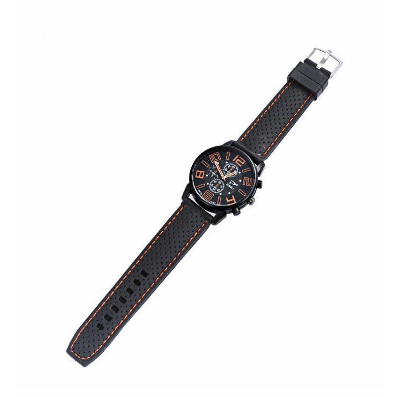 Jam Tangan Quartz Dial Besar Strap Silikon/Jam Tangan Pria Quartz Analog Terbaru Import