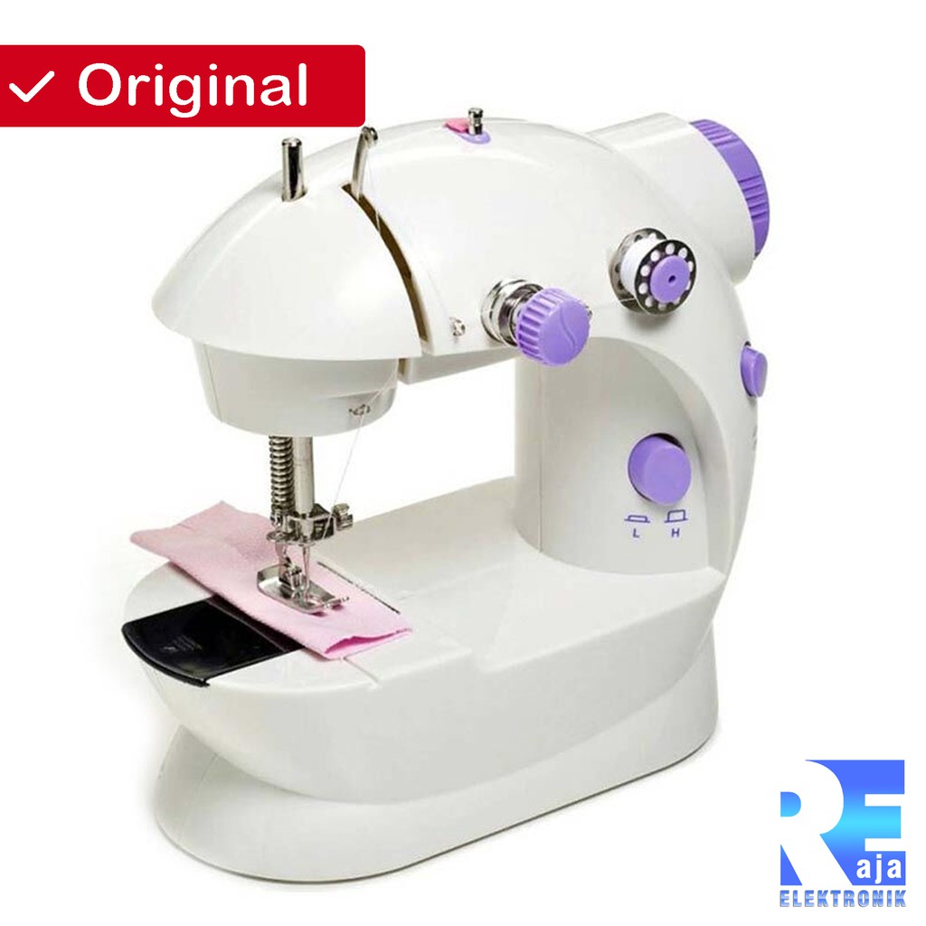 Jual Mesin Jahit Mini Portable Gt 202 Led Fhsm 202 Led S2 Dengan Lampu Adaptor Dan Pedal Indonesia Shopee Indonesia