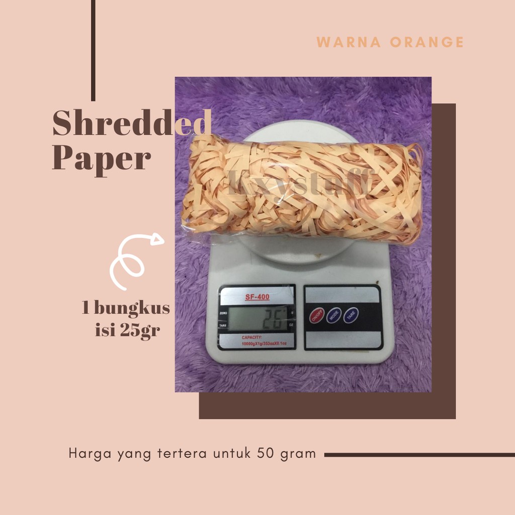 

[ISI 50gr] Shredded Paper / Kertas Serut / Cacah / Potong / Samson | Packing Gift Box Hampers Kado