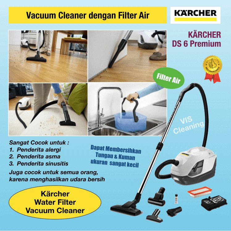 Vacuum Cleaner with Water Filter Karcher DS 6 Premium (Pembersih Tungau)