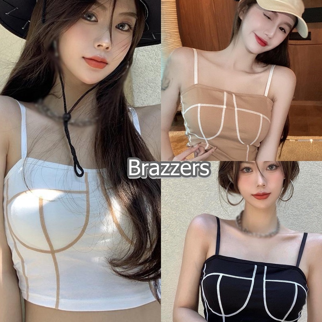 Tanktop Crop Top Tangtop Tengtop Bra Bh Ukuran Size 32 32B 34 34B 36 36B With Cup Outer Outfit Ootd 