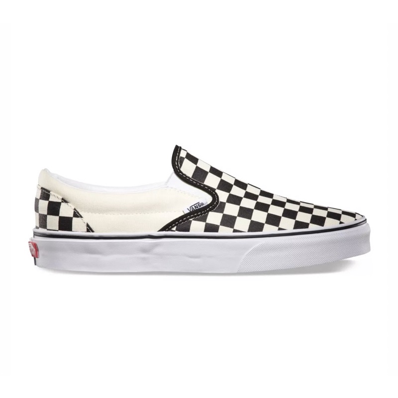 VANS SLIP ON CHECKERBOARD BLACK WHITE