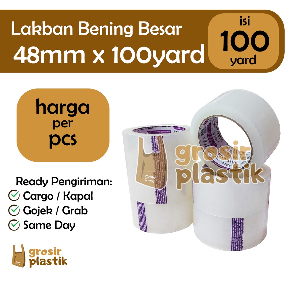 

GP16 Isolasi Bening Transparan Plester Merk NACHI TAPE Lebarr 2 inch 100 yard Kuat - [BUNGKUS]