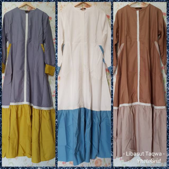 Gamis polos renda
