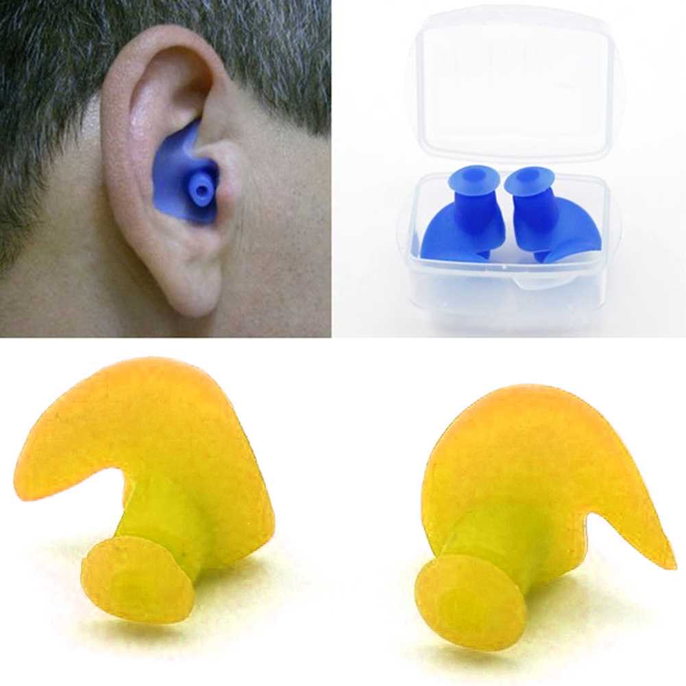 Penutup Telinga Ear Plug Peredam Suara Renang Anti Air / Penutup Pelindung Telinga Kuping Renang Berenang Untuk Tidur Cat Rambut Musim Dingin Anti Air Anti Bising Pesawat Dewasa Anak Dingin / Penyumbat Sumbat Telinga Tidur Saluran Air Renang Kedap Suara