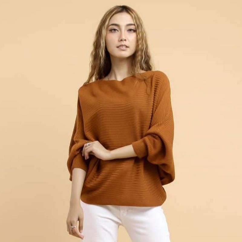 Lasperal Batwing Blouse rajut premium 12 get