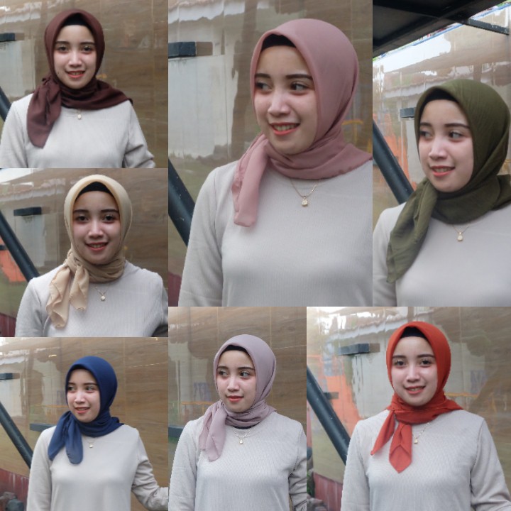 BELLA SQUARE POLLYCOTTON PREMIUM | HIJAB PREMIUM | HIJAB SEGIEMPAT | HIJAB DOUBLE HYCON