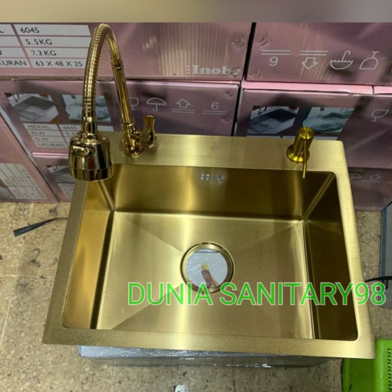 Bak Cuci piring 5040 GOLD Stainless SUS 304 Kitchen sink Minimalis