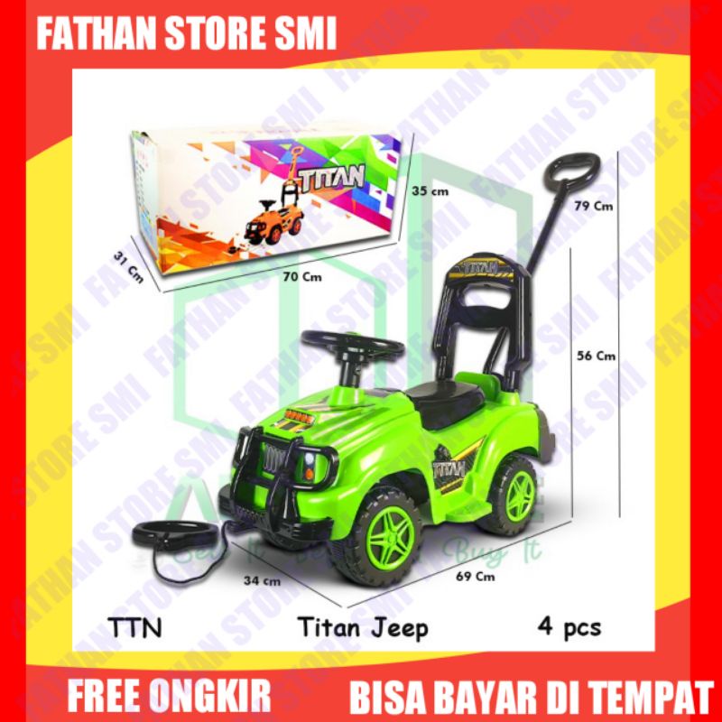 Mobil Mobilan Anak Bisa Dinaiki Duduk Dorong Besar Jumbo Kokoh TTN