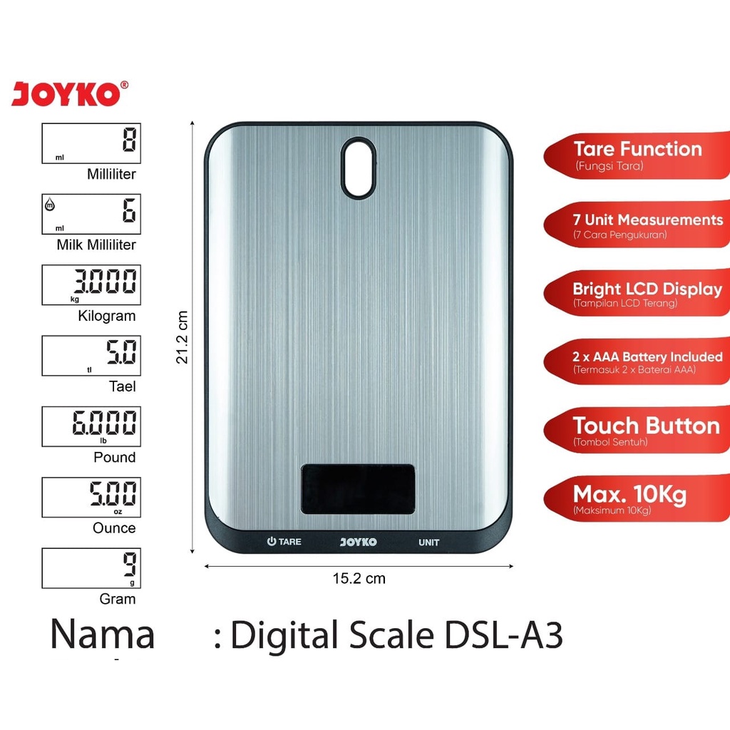 Digital Scale / Timbangan Digital Dsl A3